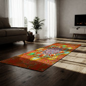 Het Floral Red van Squire Manipur Mandala Yogamat