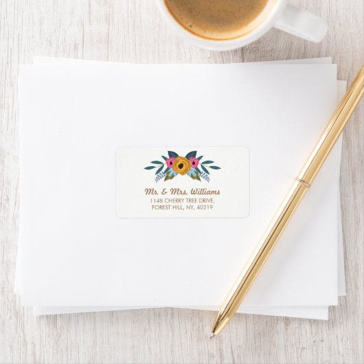 Het Floral Wreath White Wedding Collectie Etiket (Insitu)