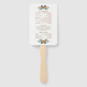 Het Floral Wreath White Wedding Collectie Handwaaier (Achterkant)