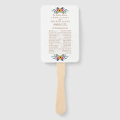 Het Floral Wreath White Wedding Collectie Handwaaier (Voorkant)