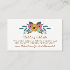 Het Floral Wreath White Wedding Collectie Informatiekaartje