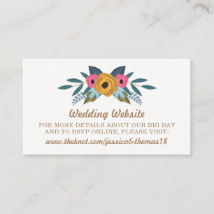 Het Floral Wreath White Wedding Collectie Informatiekaartje