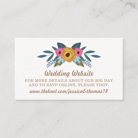 Het Floral Wreath White Wedding Collectie Informatiekaartje (Voorkant)