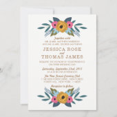 Het Floral Wreath White Wedding Collectie Kaart (Voorkant)