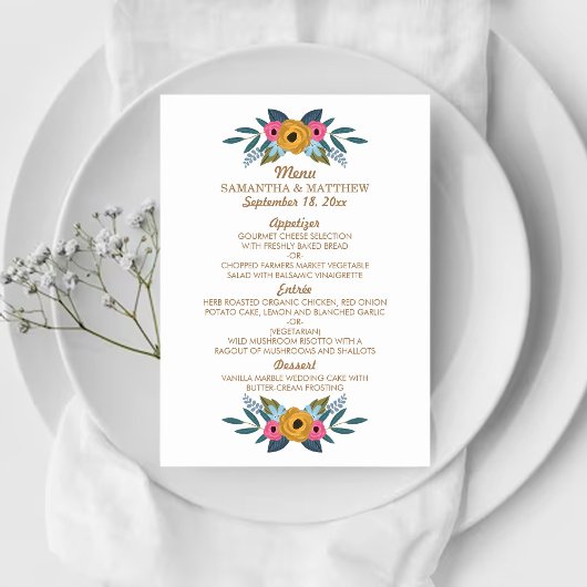 Het Floral Wreath White Wedding Collectie Menu