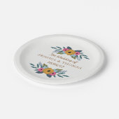 Het Floral Wreath White Wedding Collectie Papieren Bordje (Gekanteld)