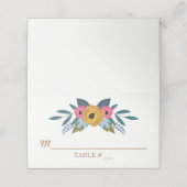 Het Floral Wreath White Wedding Collectie Plaatskaartje (Buitenkant ongevouwen)