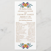 Het Floral Wreath White Wedding Collectie Programmakaart (Voorkant)