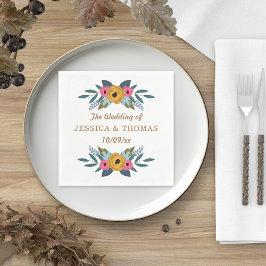 Het Floral Wreath White Wedding Collectie Servetten