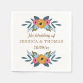 Het Floral Wreath White Wedding Collectie Servetten (Voorkant)