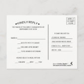 Het Floral Wreath White Wedding Collectie Uitnodiging Briefkaart (Achterkant)