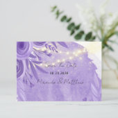 Het Florale Koord van de Lavender van licht sparen Bedankkaart (Staand voorkant)