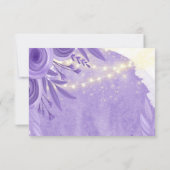 Het Florale Koord van de Lavender van licht sparen Bedankkaart (Achterkant)