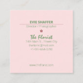 Het Florist Professional Square-Visitekaartje Vierkante Visitekaartje (Achterkant)