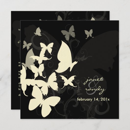 Het fluiten langs... botervlies crème/zwart kaart (Voorkant / Achterkant)