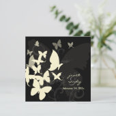 Het fluiten langs... botervlies crème/zwart kaart (Staand voorkant)