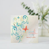 Het fluiten langs... draak fly+butterflies+swirls kaart (Staand voorkant)