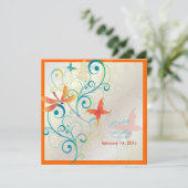 Het fluiten langs... draak fly+butterflies+swirls kaart (Staand voorkant)