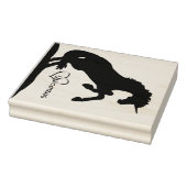 Het fokken Unicorn Silhouette (hart) Rubberstempel (Stempel)