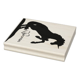 Het fokken Unicorn Silhouette (hart) Rubberstempel