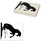 Het fokken Unicorn Silhouette (hart) Rubberstempel (Gestempeld)