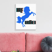 Het fokken van halve broederpaarden canvas afdruk (Insitu (Woonkamer))