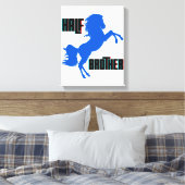 Het fokken van halve broederpaarden canvas afdruk (Insitu (Slaapkamer))