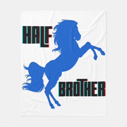 Het fokken van halve broederpaarden fleece deken (Voorkant)