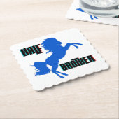 Het fokken van halve broederpaarden kartonnen onderzetters (Gebogen)