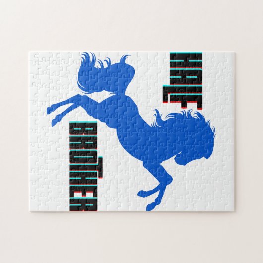 Het fokken van halve broederpaarden legpuzzel (Horizontaal)