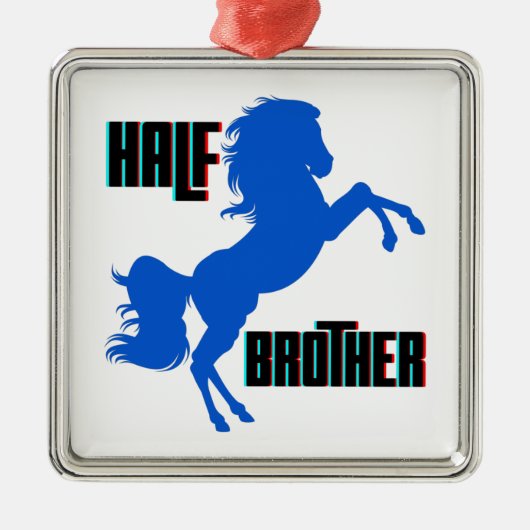 Het fokken van halve broederpaarden metalen ornament (Voorkant)