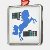 Het fokken van halve broederpaarden metalen ornament (Links)