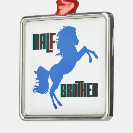 Het fokken van halve broederpaarden metalen ornament (Links)