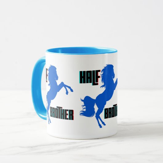 Het fokken van halve broederpaarden mok (Voorkant links)