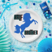 Het fokken van halve broederpaarden papieren bordje (Feest)