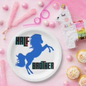 Het fokken van halve broederpaarden papieren bordje (Feest)