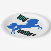 Het fokken van halve broederpaarden papieren bordje (Gekanteld)