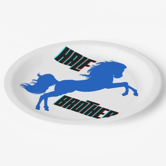 Het fokken van halve broederpaarden papieren bordje (Gekanteld)