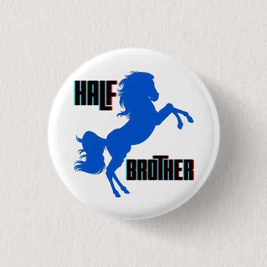 Het fokken van halve broederpaarden ronde button 3,2 cm (Voorkant)