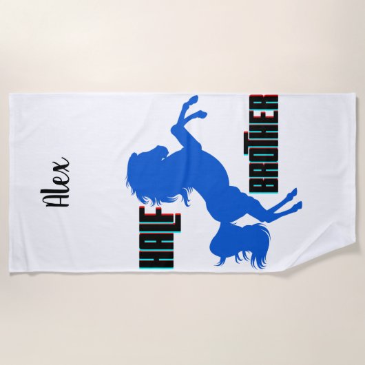 Het fokken van halve broederpaarden strandlaken (Voorkant)