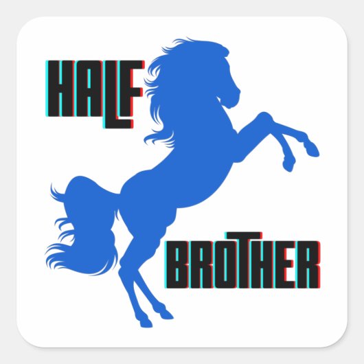 Het fokken van halve broederpaarden vierkante sticker (Voorkant)