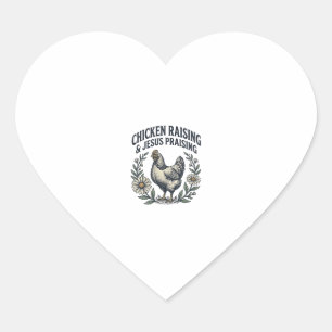 Het fokken van kippen en het prijzen van Jezus Vin Hart Sticker