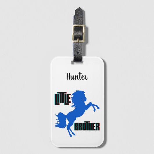 Het fokken van kleine broerpaarden bagagelabel (Voorkant (verticaal))