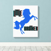 Het fokken van kleine broerpaarden canvas afdruk (Insitu (Houten vloer))