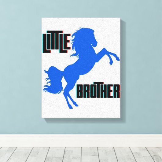 Het fokken van kleine broerpaarden canvas afdruk (Insitu (Houten vloer))