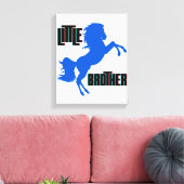 Het fokken van kleine broerpaarden canvas afdruk (Insitu (Woonkamer))