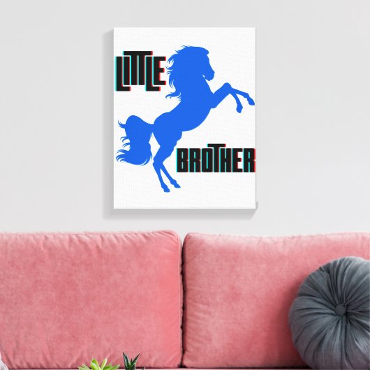 Het fokken van kleine broerpaarden canvas afdruk (Insitu (Woonkamer))