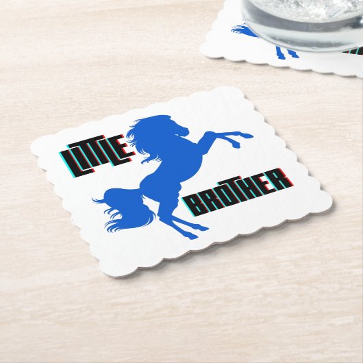 Het fokken van kleine broerpaarden kartonnen onderzetters (Gebogen)