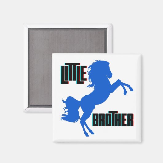 Het fokken van kleine broerpaarden magneet (Voorkant / Achterkant)