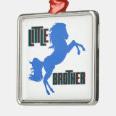 Het fokken van kleine broerpaarden metalen ornament (Links)